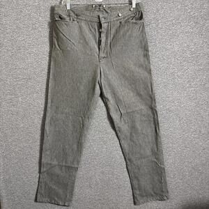 Wah Maker Men's Size 40 Gray Straight Leg Saddle Suspender Frontier Pants